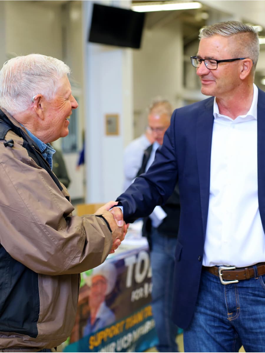 Travis Toews meets with UCP members